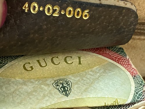 VTG GUCCI SUPREME BROWN PVC GG LOGO SPEEDY BOSTON BAG W/ RED GREEN WEBBING - Picture 10 of 10