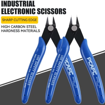 2x Flush Side Cutter Precision Shear Wire Snips Pliers Tool Diagonal Mini Cutter