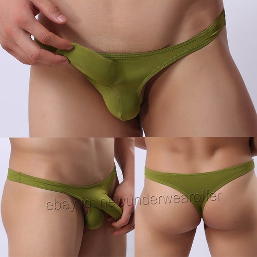 Nuevo Hombre Cómodo Deportes Bikini Tanga Ropa Interior Suave Largo Abultado Bolsa T-back - Imagen 4 de 13
