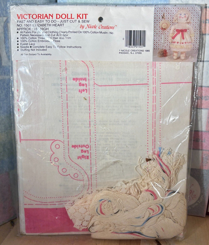 Vintage viktorianisches Puppen-Set von Nicole Creations, Elizabeth Heart Nr. 1501, NOS - Bild 3 von 5