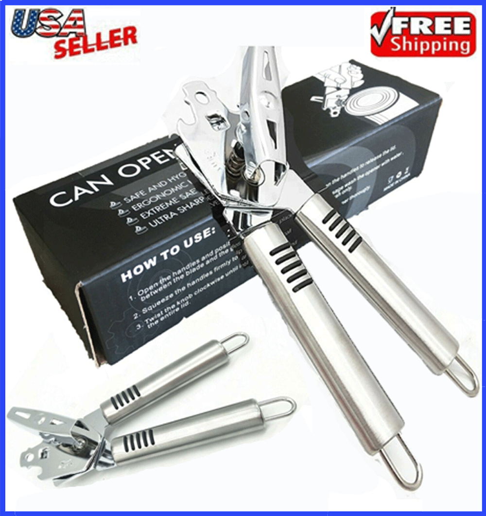 CAN OPENER Bottle Stainless Steel Heavy Duty Blades Strong Professional Chef NEW-image