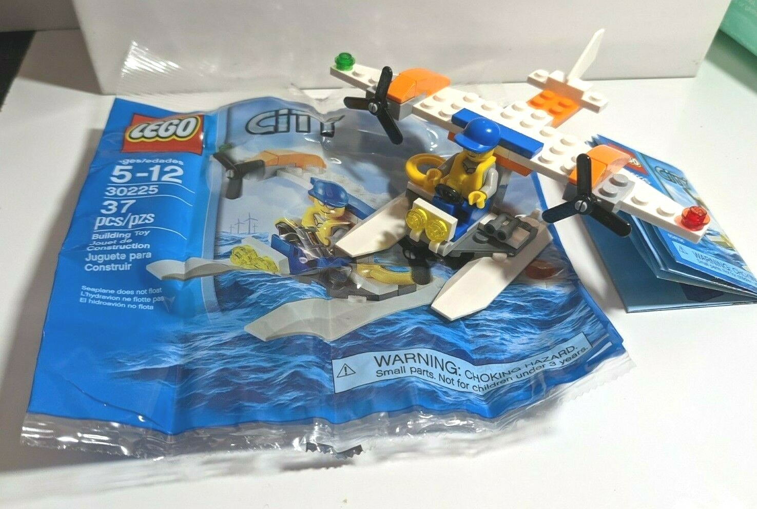 LEGO ~ COAST GAURD SEAPLANE ~ 30225 CITY 100% COMPLETE ~ LOOSE w/BAG