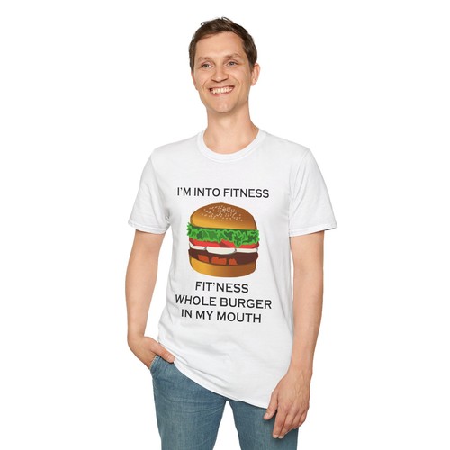 I’m Into Fitness Burger T-Shirt Funny Tee - Picture 5 of 9
