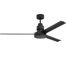 Craftmade 54" Mondo Flat Black DC Remote Damp Rated Ceiling Fan MND54FB3