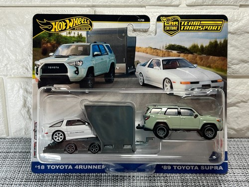 Hot Wheels Team Transport #72 '18 Toyota 4Runner '89 Toyota Supra Green/White