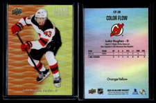 2023-24 Upper Deck Allure Orange-Yellow Color Flow Rookie Luke Hughes