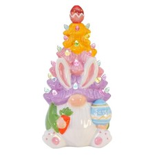 Easter Decorations for The Home Lighted Easter Spring Gnome Ceramic Tree Deco...