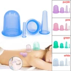 4pcs Medical Silicone Duarble Therapy Cupping Massage Vacuum Rubber Cup Kit Set