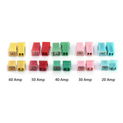 Car Mini Square Fuse Assortment Assorted Kit 20Pcs Automotive Fuses Set 5 Sizes
