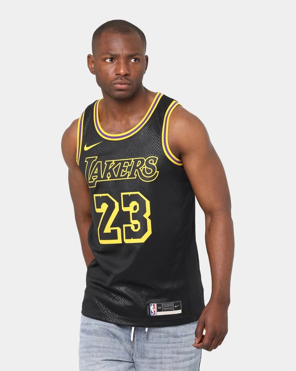 Nike Lakers LeBron James 23 ユニフォーム M Nike Lebron James LA Lakers #23 Jersey Size M Black Mamba Swingman