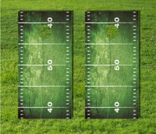 Football Field Grass Goal Cornhole Board Game Decal Wrap Laminated Bag Toss USA
