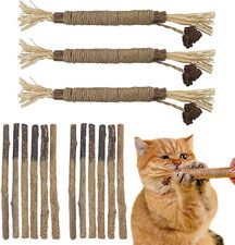 15 Pack Cat Chew Stick Silvervine Matatabi Catnip Sticks Natural Chew Toys