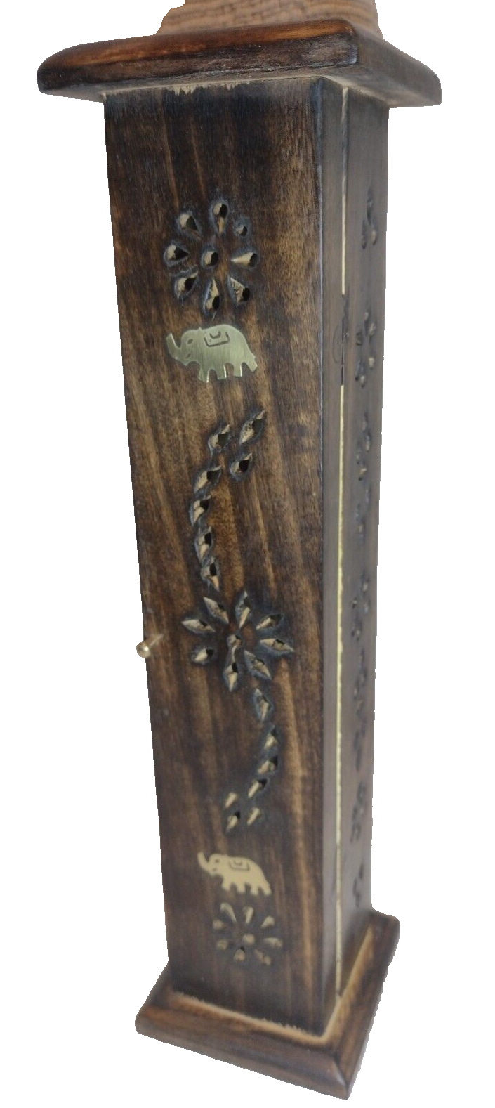 Elephant Square Tower Incense Stick & Cone Holder burner smoke joss ash catcher