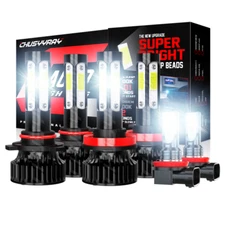 For Toyota Sienna 2011-2020 Pair LED Headlight High Low Beam Fog Light Bulbs Kit