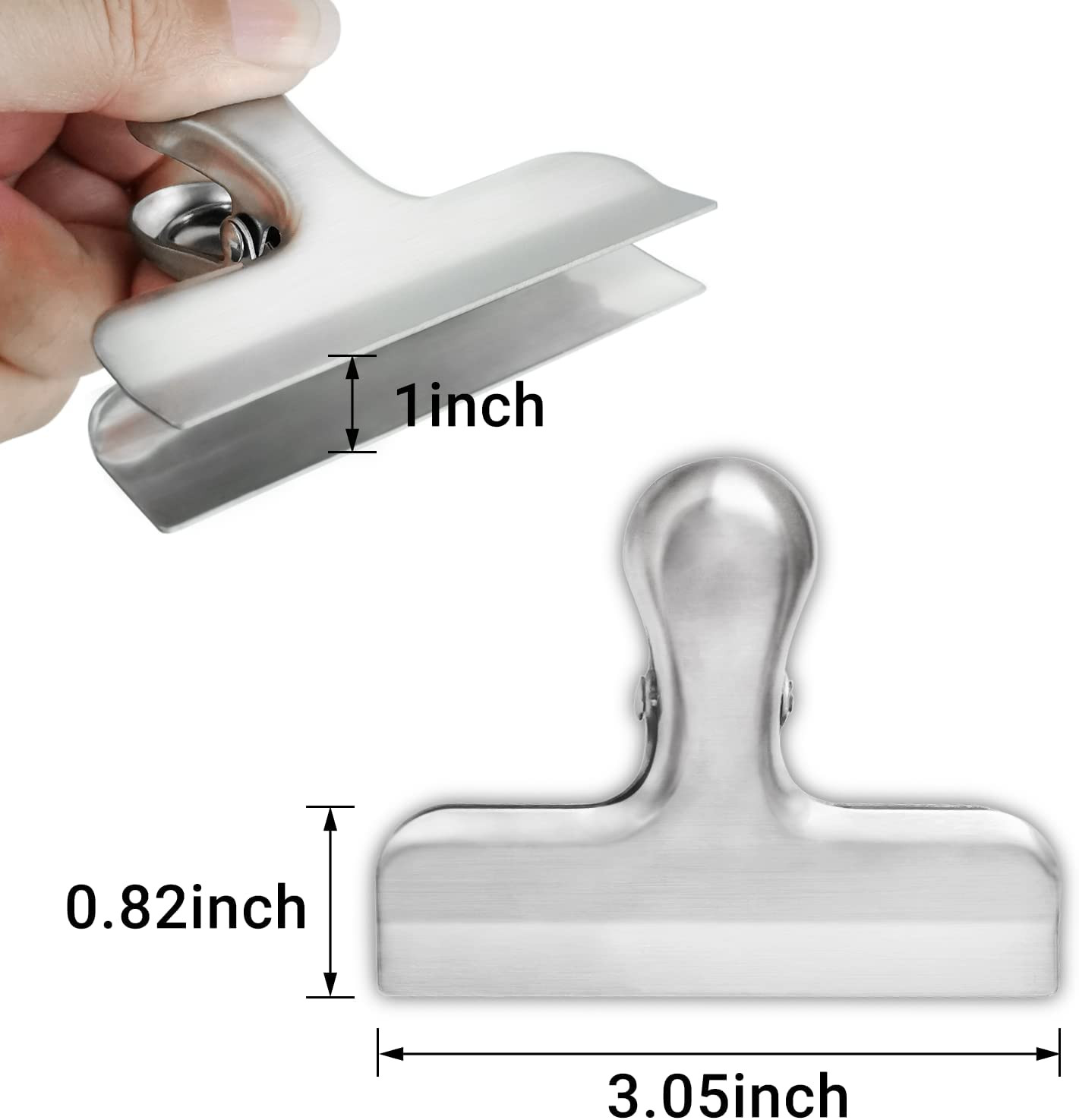 6 Pack Bag Clips, Stainless Steel Chip Clip, Chip Clips Bag Clips Food Clips, Ba