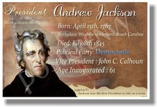 Presidential Series - Andrew Jackson - NEW Famous U.S. President POSTER