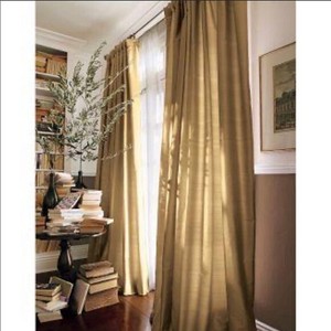 dupioni wheat drapes 50x84 curtain pottery panels barn rod silk pocket gold