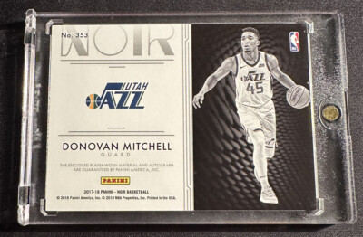 2017-18 Donovan Mitchell Noir Rookie Patch Auto RPA RC /99 Color