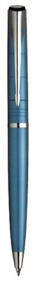 Parker Latitude Ballpoint Pen  Blue & Silver Black Fine Pt New In Box
