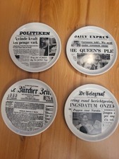 F&uuml;rstenberg Porzellan Zahlteller Servierplatten um 1966  - 4 St&uuml;ck
