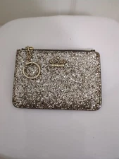 Kate Spade New York Vintage Glitter Coin Purse With Key Ring, Good Condition 