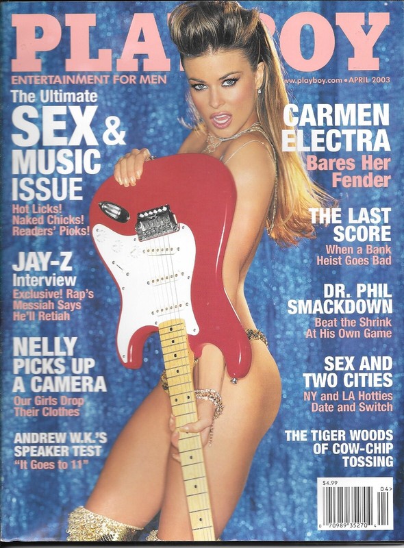 Playboy Magazine April 2003 Carmella DeCesare Complete Centerfold CARMEN ELECTRA