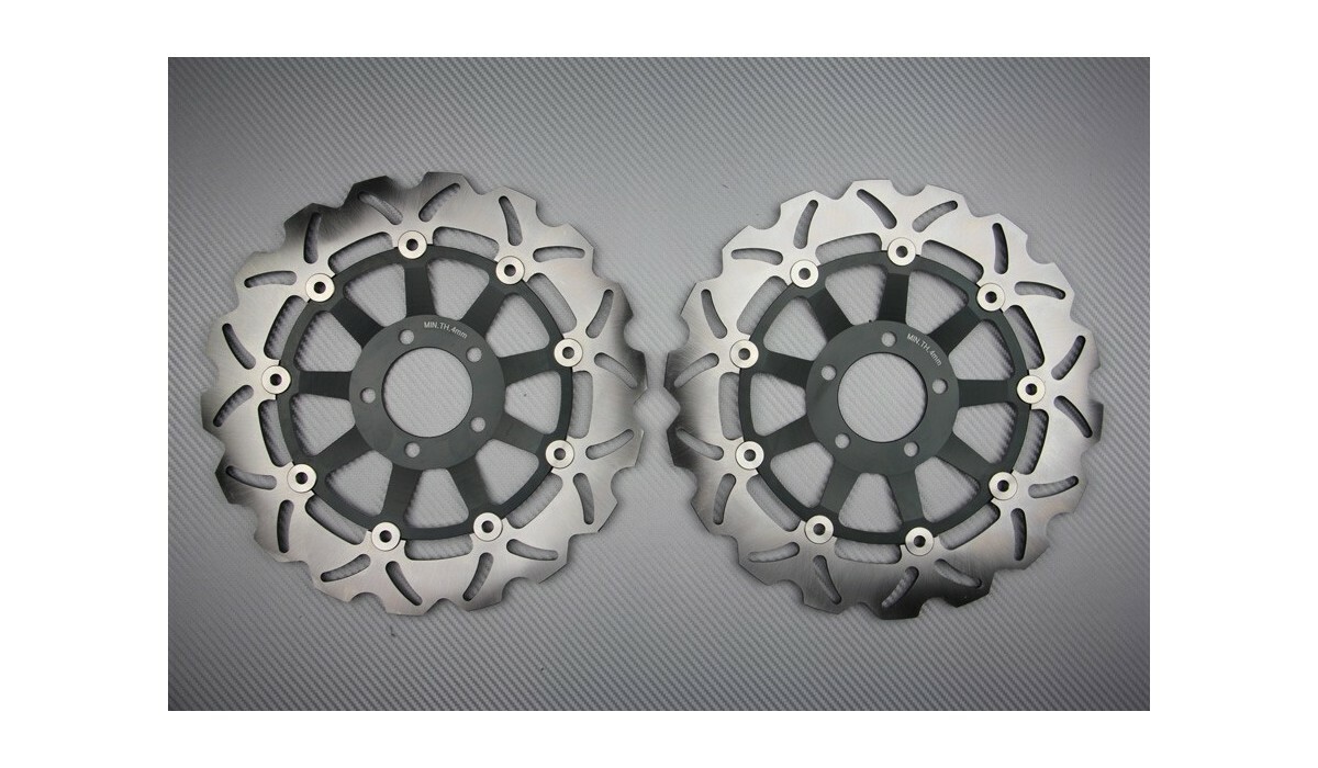 Pair of AVDB Front Wave Brake Discs Rotors 300mm KAWASAKI ZX12R ZX12R