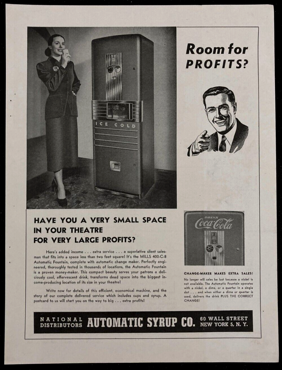 COCA COLA Vintage Trade Ad 1949 Soda Pop Advertising Vending