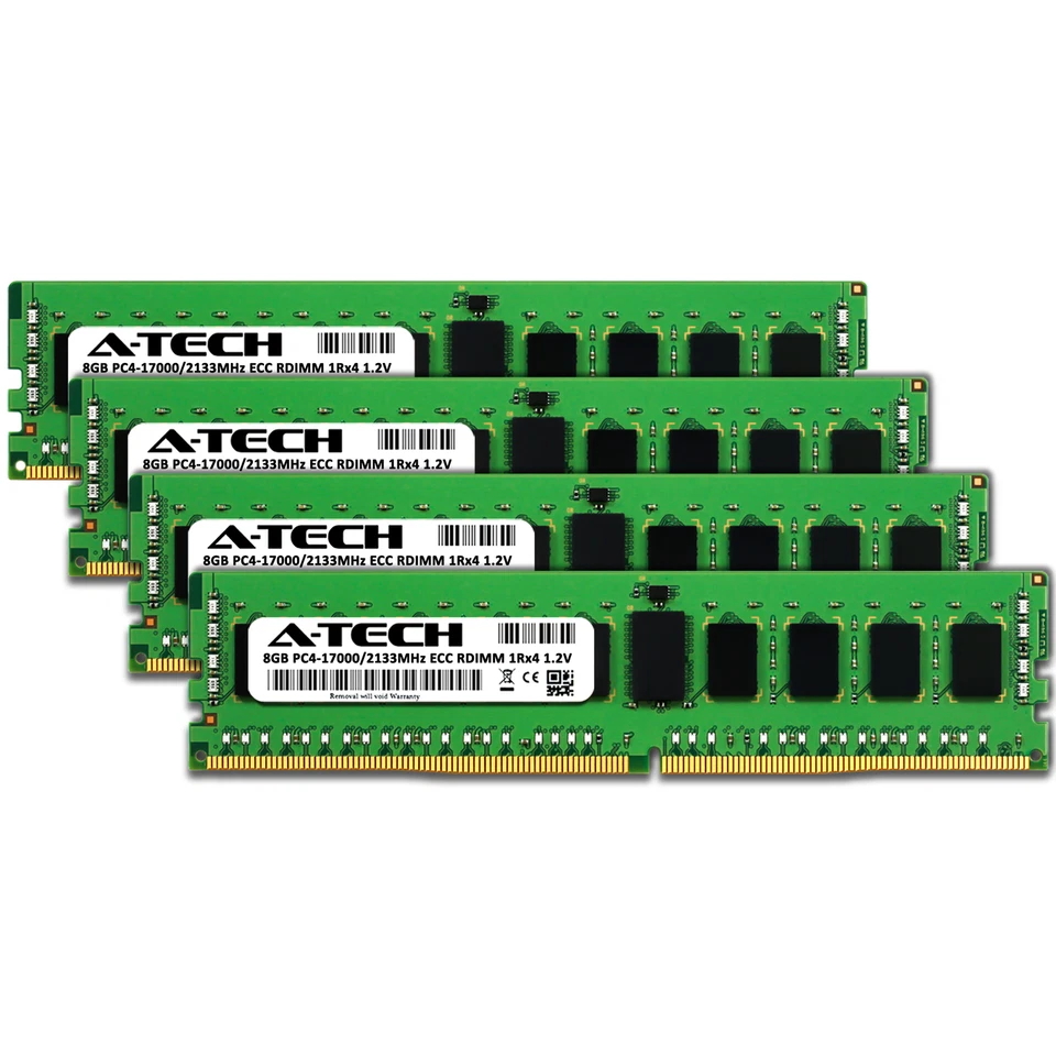32GB 4x 8GB PC4-2133 RDIMM Supermicro 2029P-E1CR48H 5049P-E1CR45L Memory RAM - Image 2 of 3