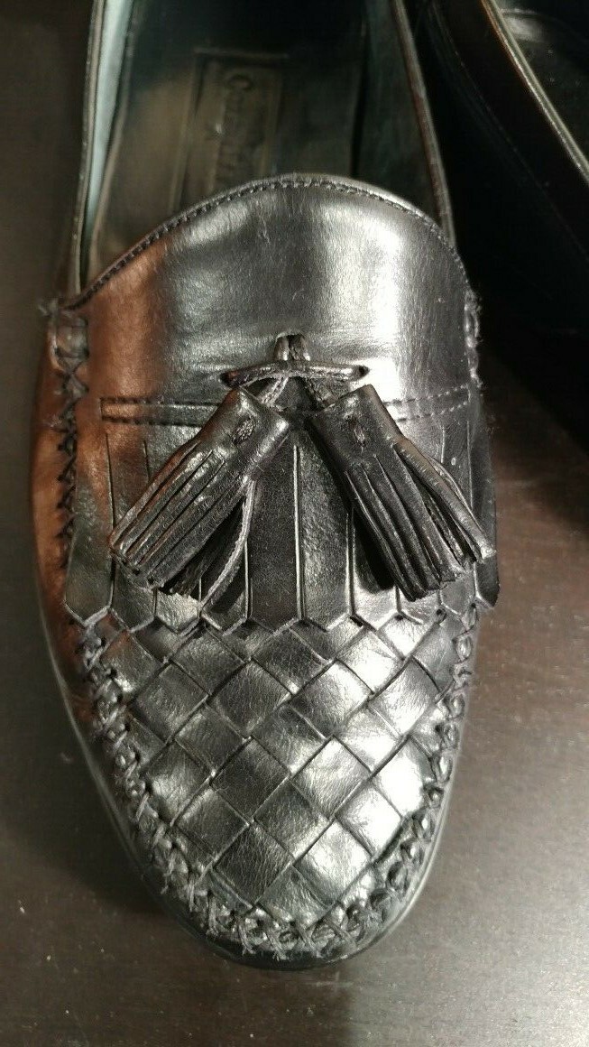 Cole Haan men tassel dress shoe/slip on woven loafer Black  display picture 3