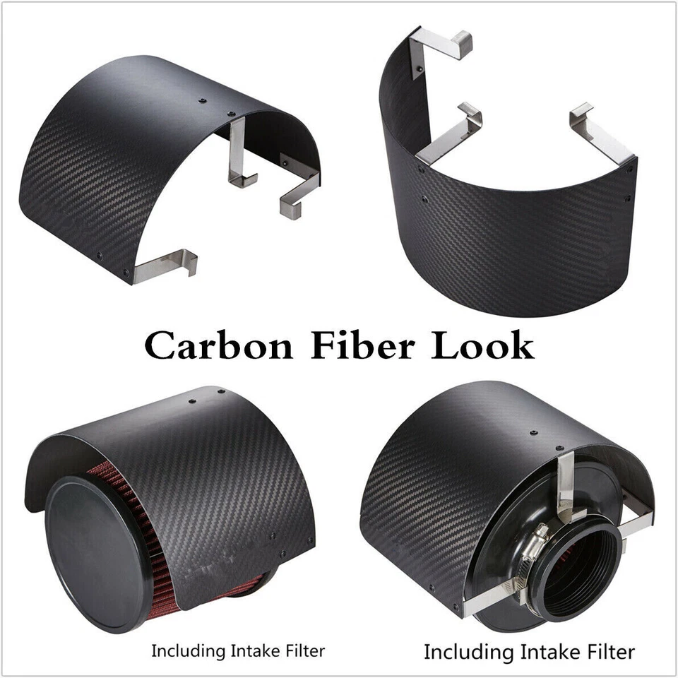 Nuevo 2.5-3.5" Cono Acero Inoxidable Protector Térmico Entrada de Aire Filtro Cubierta Universal Foto 4 de 4