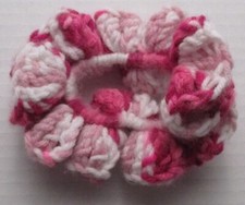 New Handmade Scrunchie - Pinks White