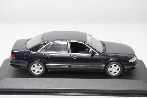 B38 1:43 MINICHAMPS AUDI A8 D2 MET. BLACK DEALER BOX MIB - Picture 8 of 20