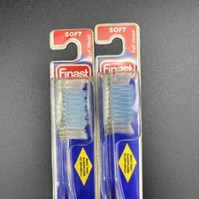 2 Finast Clarident Toothbrush Soft Full Head Flared Side Bristles Mentadent 51