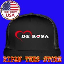 De Rosa Italian Bicycle Black Trucker Hat Cap Adult Size