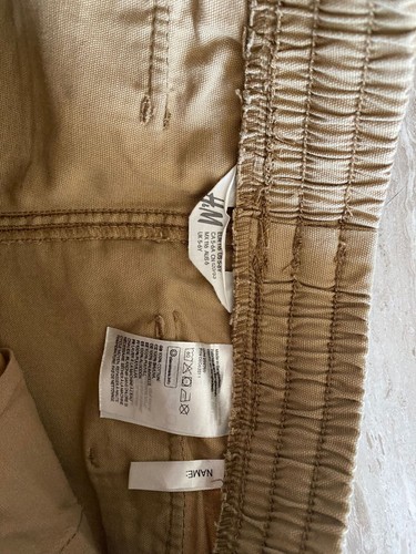 H&M Boys Shorts Pants Cargo Utility Beige Tan Pull On Size 5-6 - Picture 7 of 7