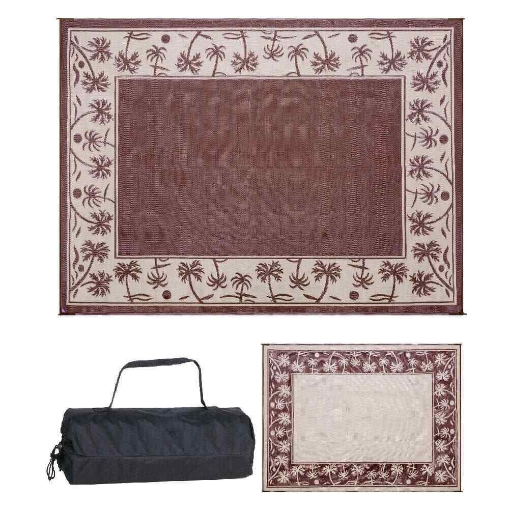 12ft x 9ft Reversible Mat Rv Patio Picnic Carpet Deck Camper Rug