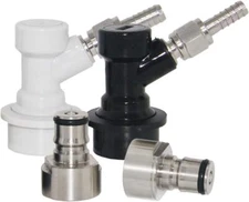 Stainless Steel Keg Coupler Adapter with Ball Lock Disconnect Conversion Kit