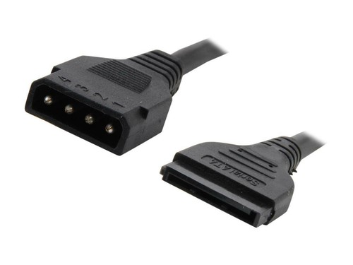 KINGWIN ML-02 5 in. 4 Pin Molex (M) to SATA (F) Power Adapter Cable New! - Picture 2 of 2