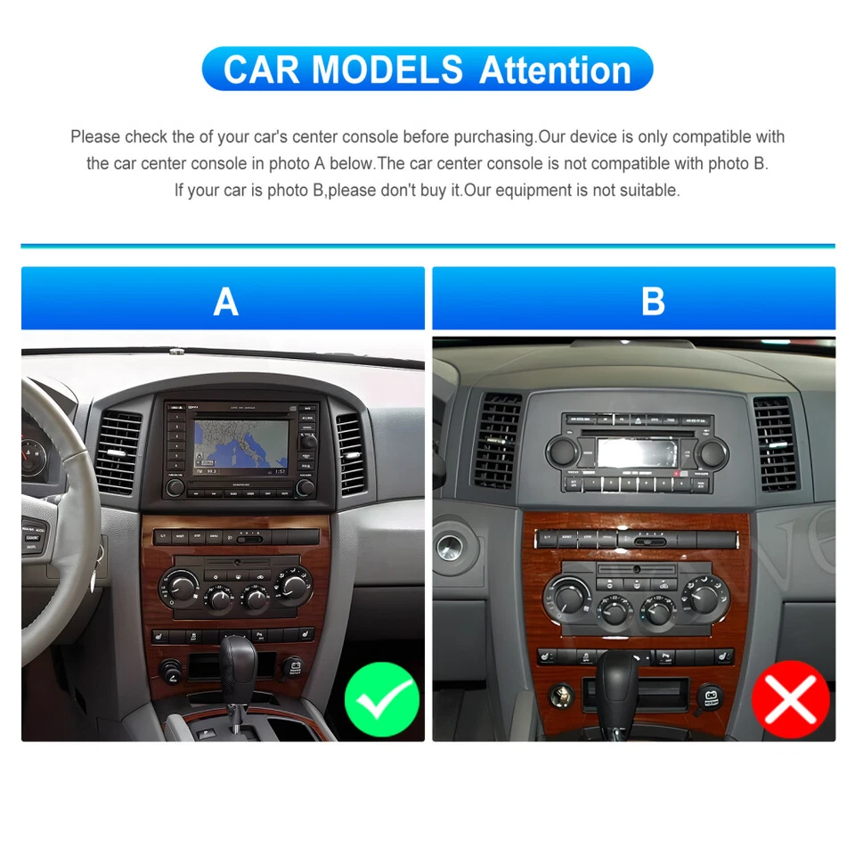 32G Carplay Android15 Autoradio GPS SAT Navi Für Jeep Grand Cherokee WH/WK 05-07 - Bild 3 von 4