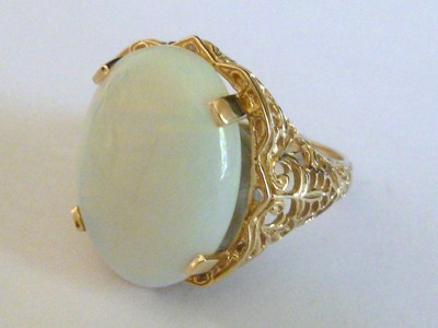 9ct 9k Solid Gold Women's Vintage Opal Filigree Victorian Ring R129 Custom