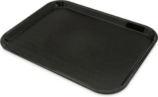 Carlisle FoodService Products Cafe Plastic Fast Food Tray, 14" x 18", Black