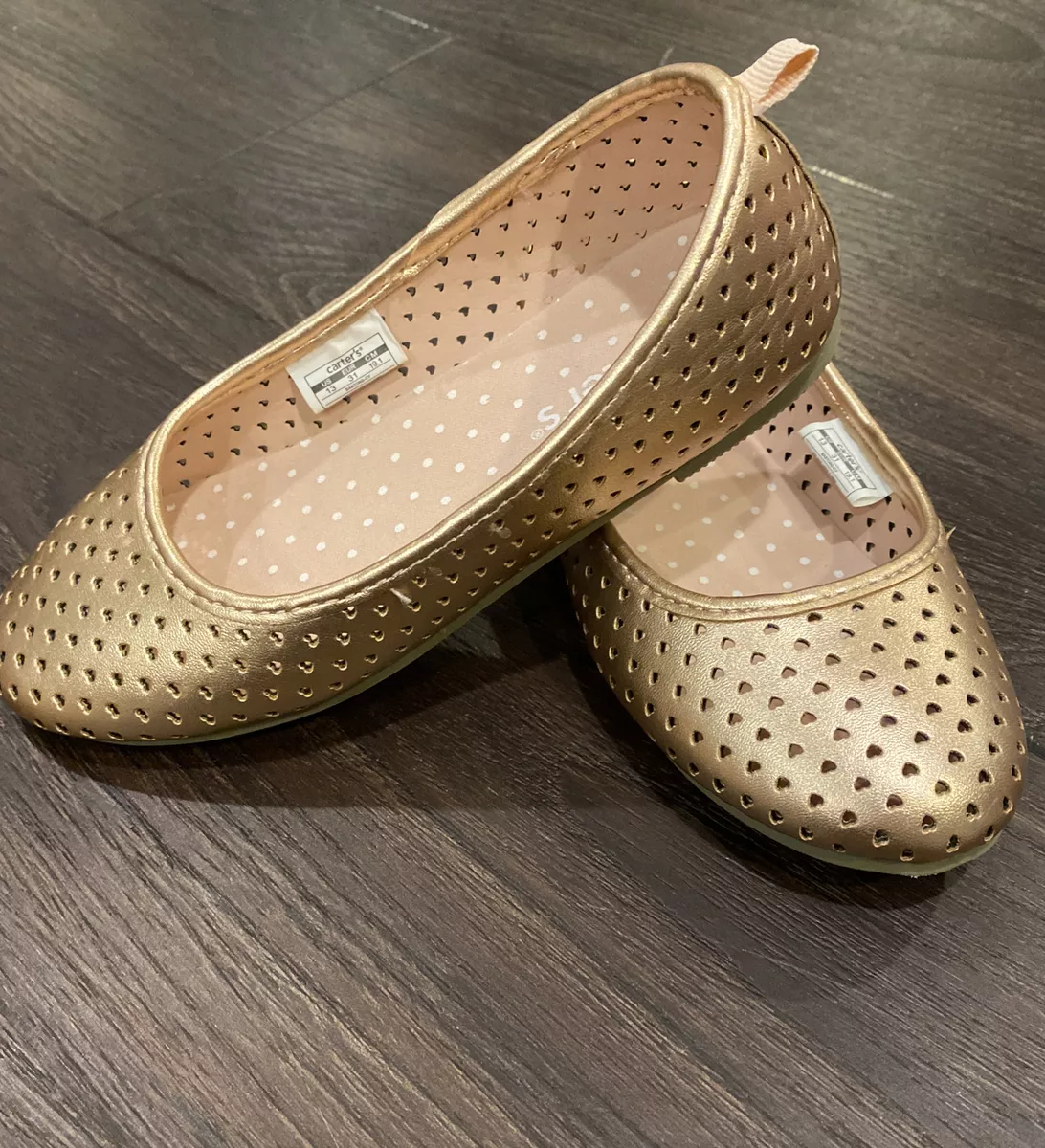 Carter's gold ballet best sale flats