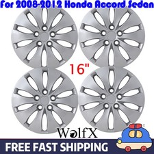 4 16 Hub Caps Full Set Wheel Covers For 2008-2012 Honda Accord Sedan Steel Rims