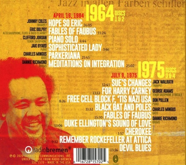 Charles Mingus (1922-1979): Mingus In Bremen 1964 & 1975 - - (Cd / M)-image
