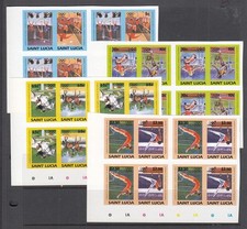 INVERTED CENTER - St Lucia SPORTS Issue (Mint Never hinged)