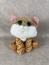 Russ Berrie Bean Bag Chilie Orange Cat Big Green Eyes Plush LiL Peepers 11”