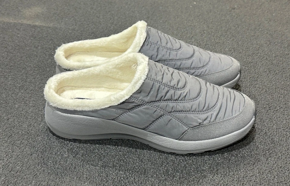 Zuecos cómodos ligeros Lands' End para mujer - gris cadete - NUEVO Foto 4 de 4