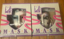 Vintage Clay Art Mask Hand Painted In San Francisco Lot Of 2 1980s Original Box