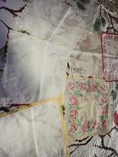 Lot Of 6 Vintage Hankies W Crocheted Lace Hem Some Embroidered 10